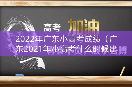 2022年广东小高考成绩（广东2021年小高考什么时候出成绩）
