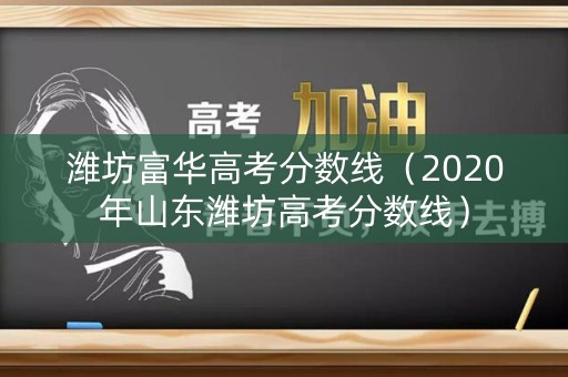 潍坊富华高考分数线(2020年山东潍坊高考分数线) 潍坊富华高考分数线(2020年山东潍坊高考分数线)