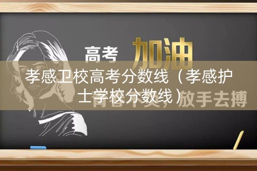 孝感卫校高考分数线（孝感护士学校分数线）