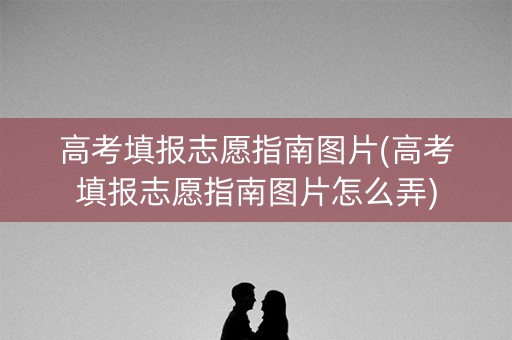 高考填报志愿指南图片(高考填报志愿指南图片怎么弄)