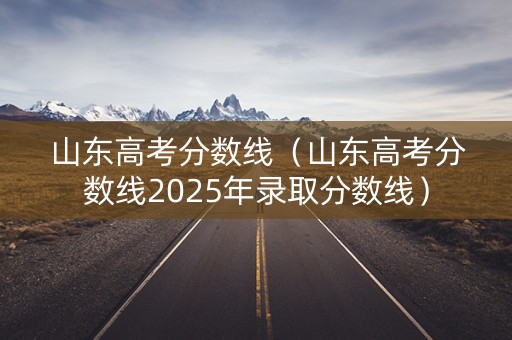 山东高考分数线（山东高考分数线2025年录取分数线）