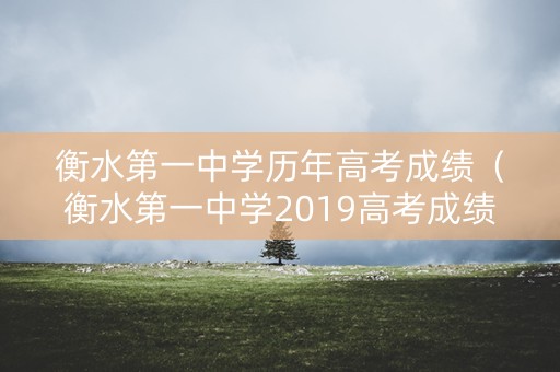 衡水第一中学历年高考成绩（衡水第一中学2019高考成绩）