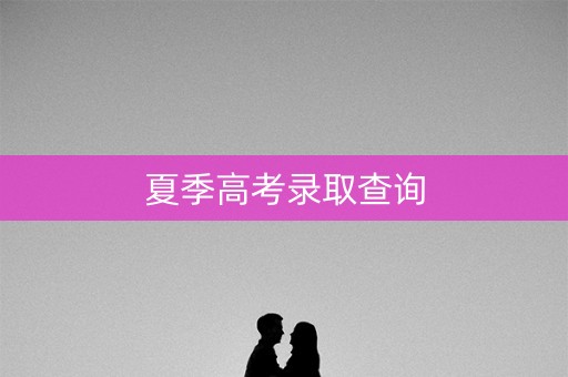 夏季高考录取查询 夏季高考录取查询