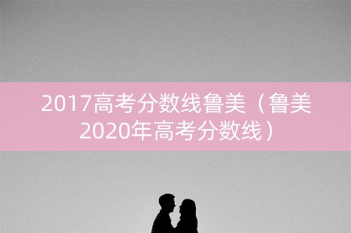 2017高考分数线鲁美（鲁美2020年高考分数线）