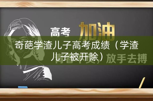 奇葩学渣儿子高考成绩（学渣儿子被开除）