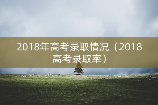 2018年高考录取情况（2018高考录取率）