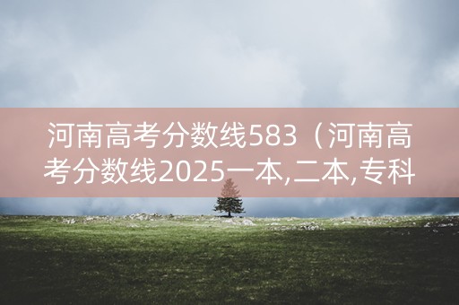 河南高考分数线583（河南高考分数线2025一本,二本,专科）
