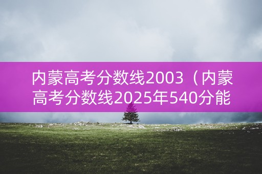 内蒙高考分数线2003(内蒙高考分数线2025年540分能上什么大学) 内蒙高考分数线2003(内蒙高考分数线2025年540分能上什么大学)