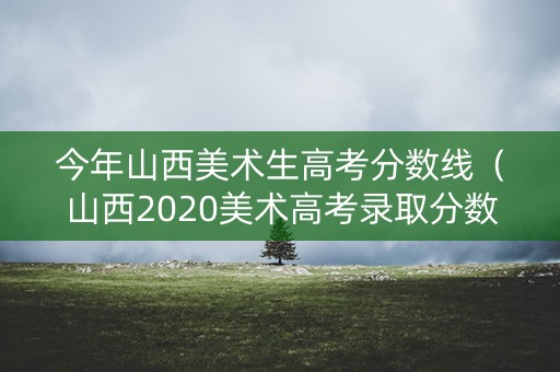 今年山西美术生高考分数线（山西2020美术高考录取分数线公布）