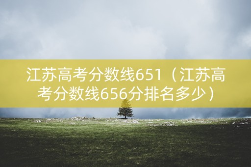 江苏高考分数线651(江苏高考分数线656分排名多少) 江苏高考分数线651(江苏高考分数线656分排名多少)