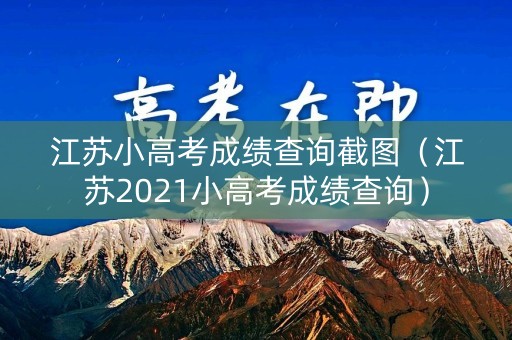 江苏小高考成绩查询截图(江苏2021小高考成绩查询) 江苏小高考成绩查询截图(江苏2021小高考成绩查询)