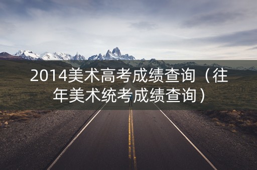 2014美术高考成绩查询(往年美术统考成绩查询) 2014美术高考成绩查询(往年美术统考成绩查询)
