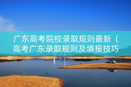 广东高考院校录取规则最新（高考广东录取规则及填报技巧）