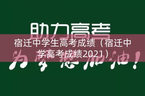 宿迁中学生高考成绩（宿迁中学高考成绩2021）