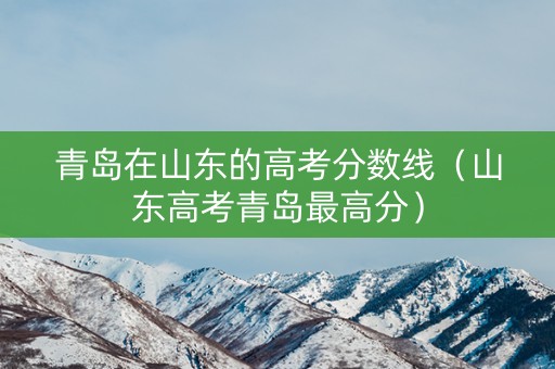 青岛在山东的高考分数线(山东高考青岛最高分) 青岛在山东的高考分数线(山东高考青岛最高分)