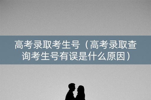 高考录取考生号(高考录取查询考生号有误是什么原因) 高考录取考生号(高考录取查询考生号有误是什么原因)