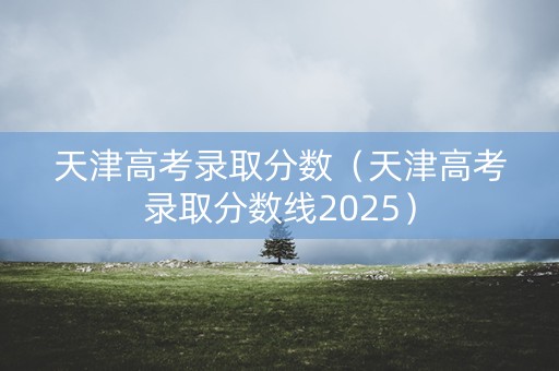 天津高考录取分数（天津高考录取分数线2025）