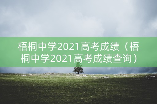 梧桐中学2021高考成绩（梧桐中学2021高考成绩查询）