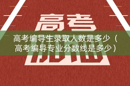 高考编导生录取人数是多少（高考编导专业分数线是多少）