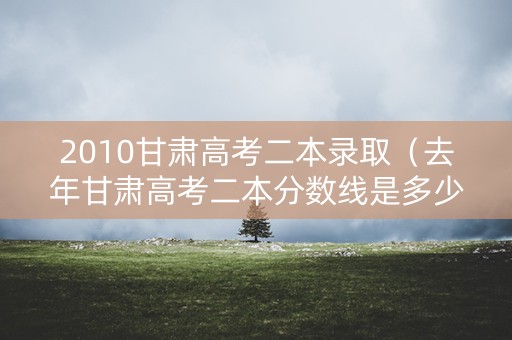 2010甘肃高考二本录取（去年甘肃高考二本分数线是多少）