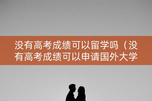 没有高考成绩可以留学吗（没有高考成绩可以申请国外大学吗）