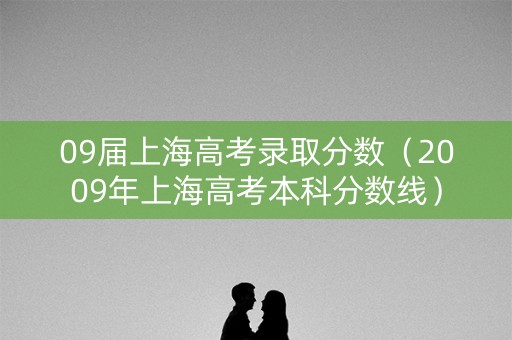 09届上海高考录取分数（2009年上海高考本科分数线）