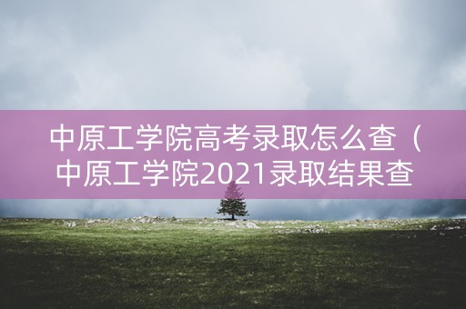 中原工学院高考录取怎么查(中原工学院2021录取结果查询) 中原工学院高考录取怎么查(中原工学院2021录取结果查询)