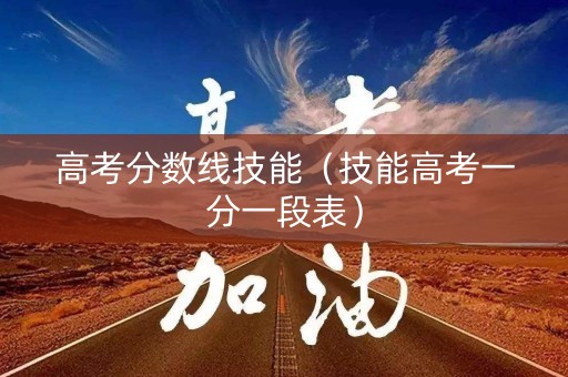 高考分数线技能（技能高考一分一段表）