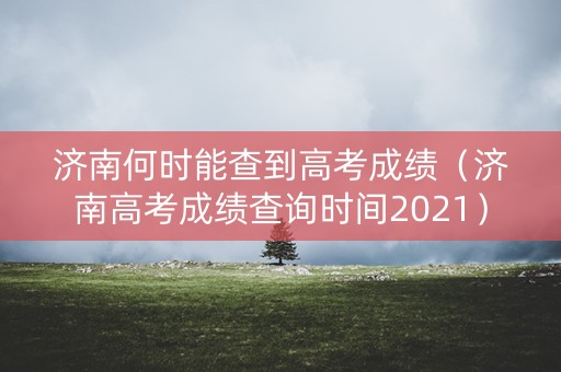 济南何时能查到高考成绩（济南高考成绩查询时间2021）