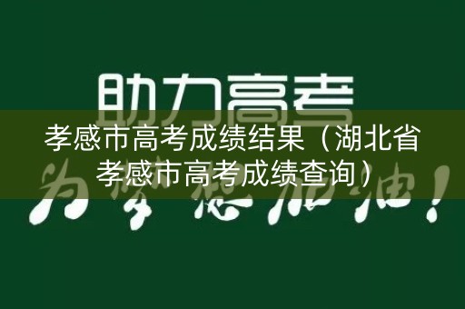 孝感市高考成绩结果（湖北省孝感市高考成绩查询）