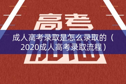 成人高考录取是怎么录取的(2020成人高考录取流程) 成人高考录取是怎么录取的(2020成人高考录取流程)