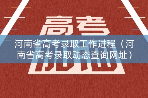 河南省高考录取工作进程（河南省高考录取动态查询网址）