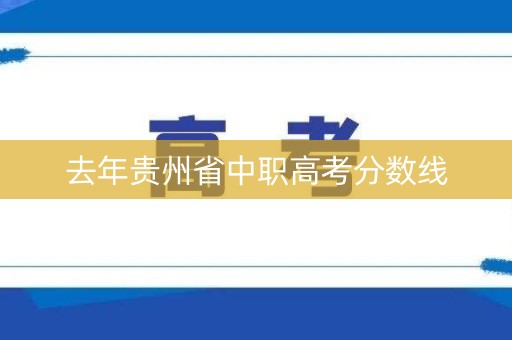 去年贵州省中职高考分数线