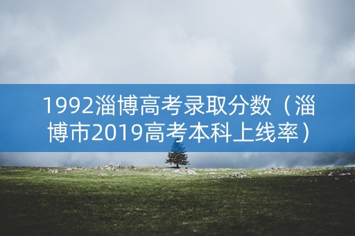 1992淄博高考录取分数（淄博市2019高考本科上线率）