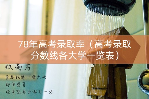 78年高考录取率（高考录取分数线各大学一览表）