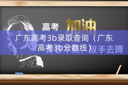 广东高考3b录取查询(广东高考3b分数线) 广东高考3b录取查询(广东高考3b分数线)