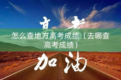 怎么查地方高考成绩（去哪查高考成绩）