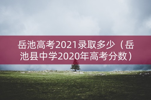 岳池高考2021录取多少（岳池县中学2020年高考分数）