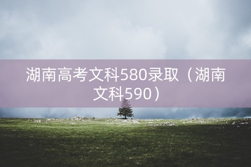 湖南高考文科580录取（湖南文科590）