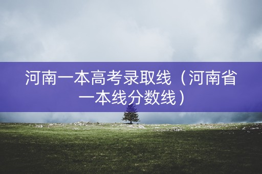 河南一本高考录取线（河南省一本线分数线）