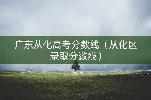广东从化高考分数线（从化区录取分数线）