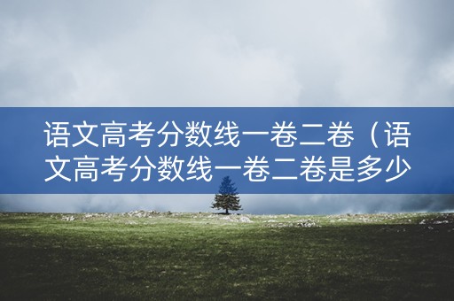 语文高考分数线一卷二卷（语文高考分数线一卷二卷是多少）