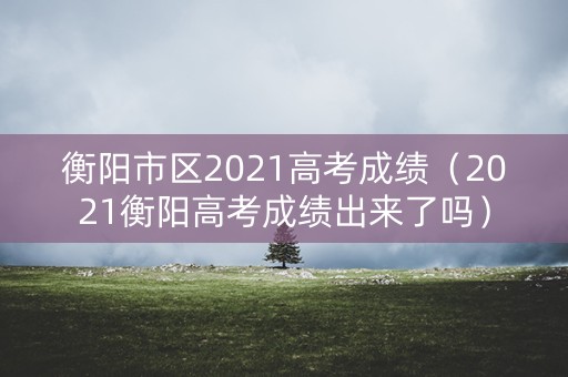 衡阳市区2021高考成绩（2021衡阳高考成绩出来了吗）