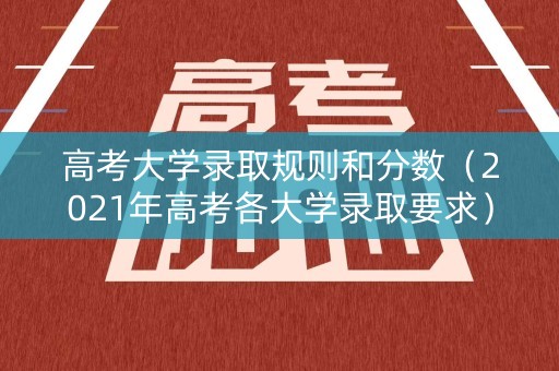 高考大学录取规则和分数（2021年高考各大学录取要求）