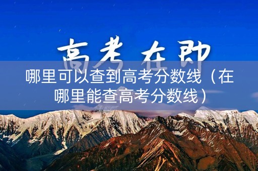哪里可以查到高考分数线（在哪里能查高考分数线）