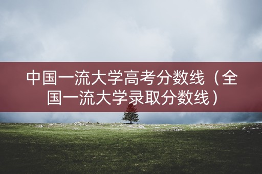 中国一流大学高考分数线（全国一流大学录取分数线）