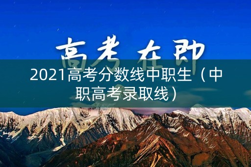 2021高考分数线中职生（中职高考录取线）