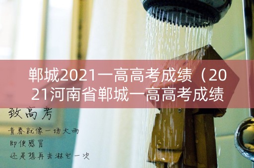 郸城2021一高高考成绩（2021河南省郸城一高高考成绩）