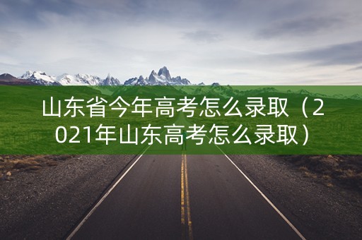 山东省今年高考怎么录取（2021年山东高考怎么录取）