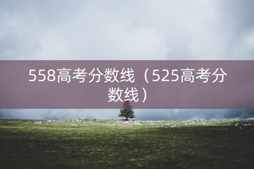 558高考分数线（525高考分数线）